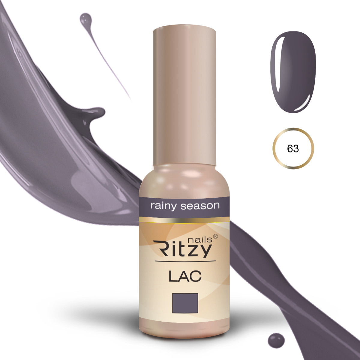 Ritzy Lac 63 Rainy Season гель лак 9 мл